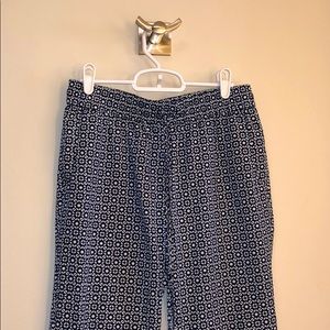 J Crew patterned silk pants